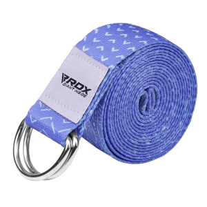 RDX D-Ring Steel Buckle Cotton Yoga Strap D14- Blue