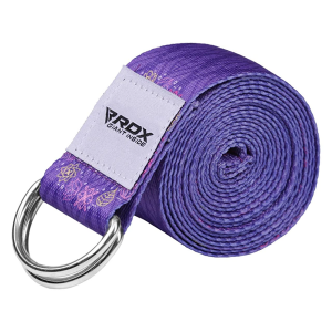RDX D-Ring Steel Buckle Cotton Yoga Strap D07- Purple