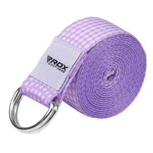RDX D-Ring Steel Buckle Cotton Yoga Strap D21- Purple